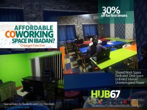 Co-working office space (Hub67)
